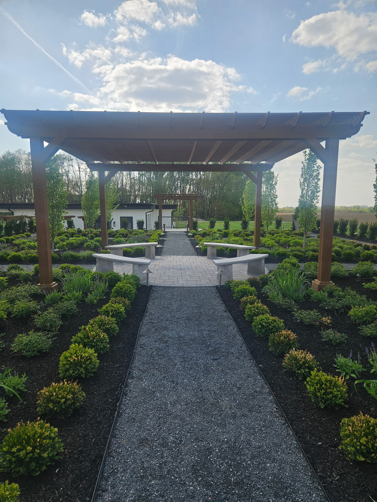 Formal pergola garden
